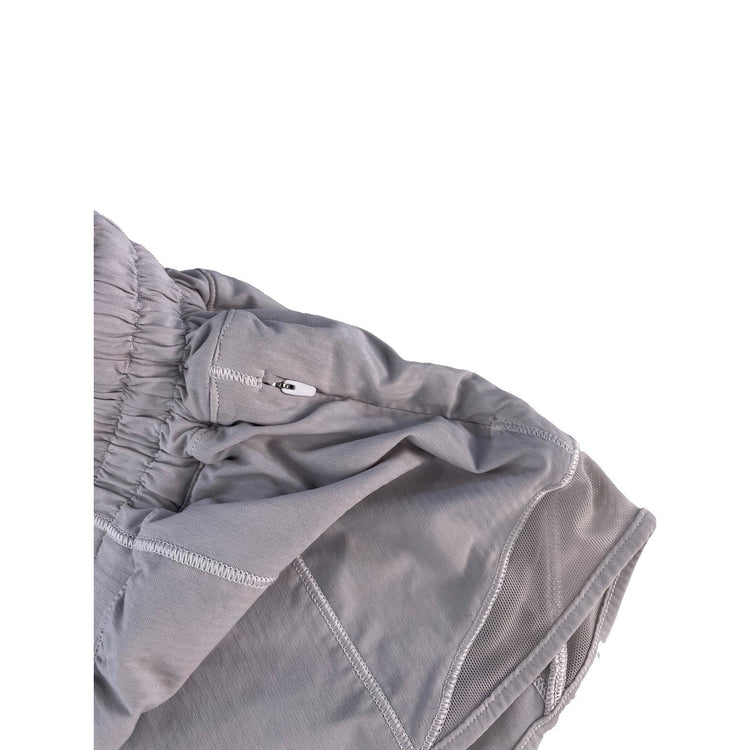 Womens Lululemon Silver Gray Speed Up Lined Mesh Running Workout Shorts SIZE 0