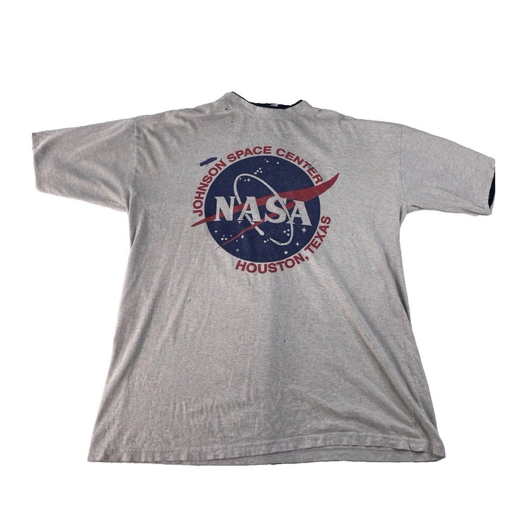 Men’s Johnson Space Center Houston TX NASA Gray T Shirt Size XL