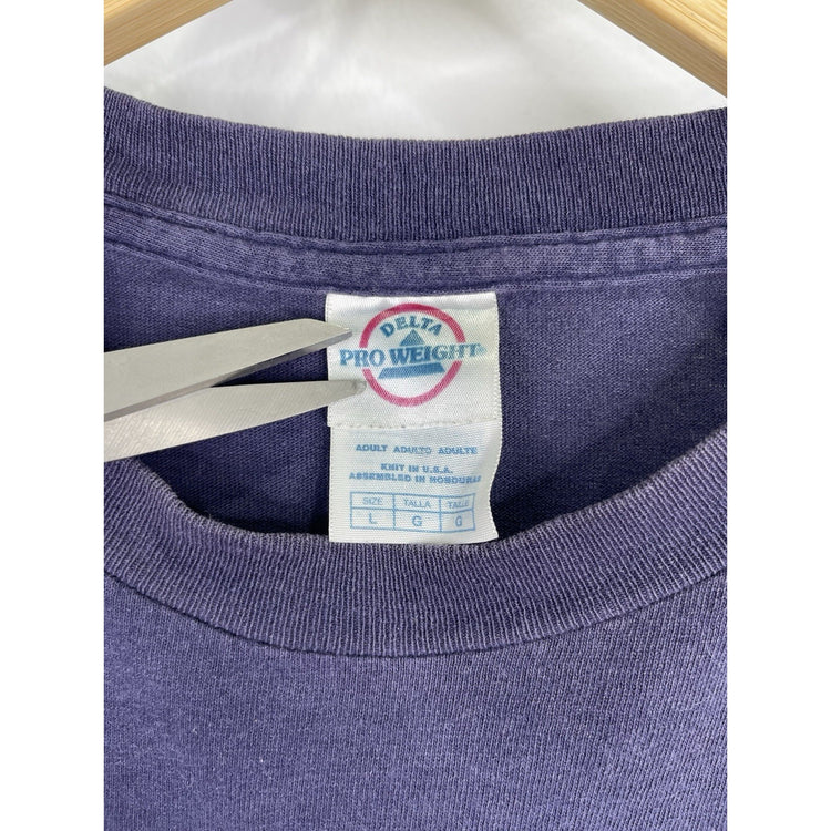 Vintage Living Epistles Christian Jesus Dark Blue Graphic T Shirt Sz Large