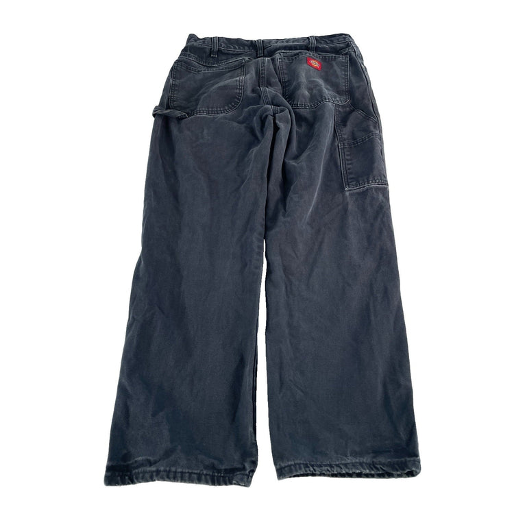 Mens Dickies Faded Black Duck Canvas Carpenter Pants size 34x30