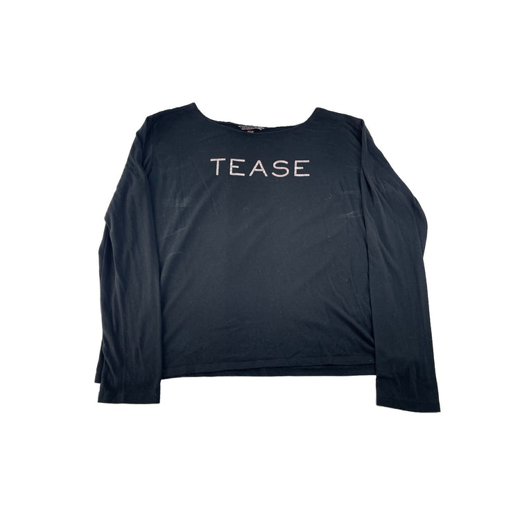 Womens Victorias Secret Black Off The Shoulder ‘Tease’ T Shirt Size Large