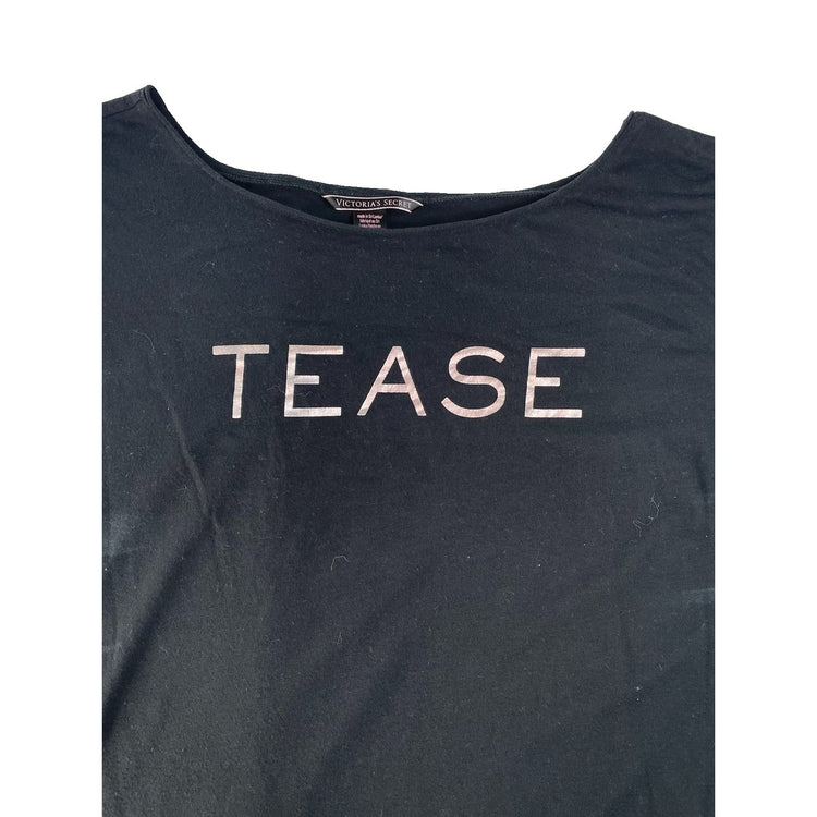 Womens Victorias Secret Black Off The Shoulder ‘Tease’ T Shirt Size Large