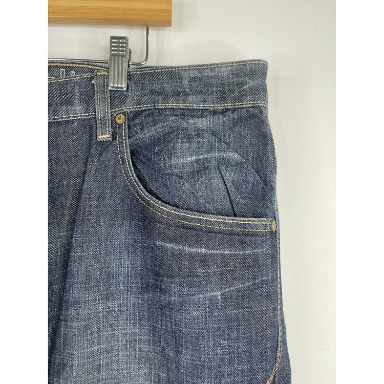 Levi's Silver Tab Mens Jeans Baggy 00's Blue Denim Wide Leg Medium Dark 38x30