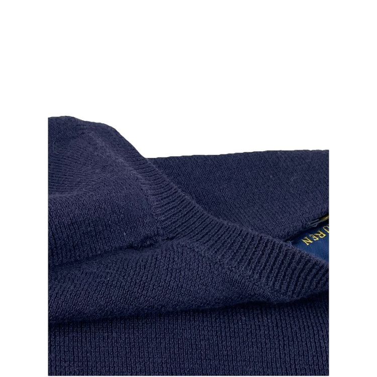 Mens Polo Ralph Lauren Size XL Navy Blue V Neck Sweater