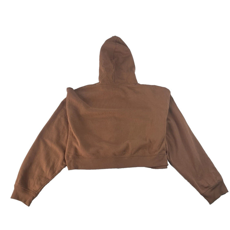 Women’s PINK Victorias Secret Brown Cropped Hoodie Size XL