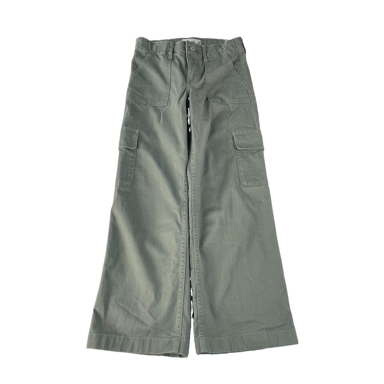 Girls Abercrombie Kids Olive Green Cargo Utility Pants Size 11/12 Short