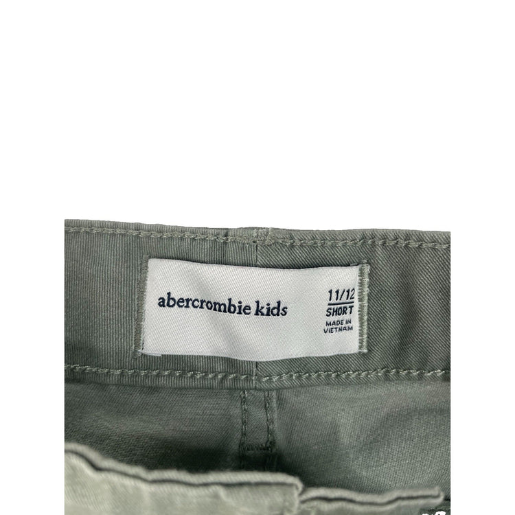 Girls Abercrombie Kids Olive Green Cargo Utility Pants Size 11/12 Short