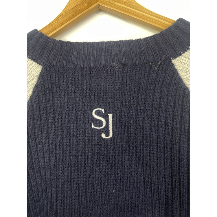 Men’s 90’s Vintage Sean John Size Large Pullover Sweater Blue/white