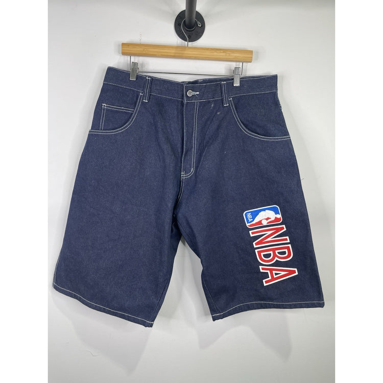 VTG NBA Logo Men’s Denim Jean Shorts Sz 2XL (38)