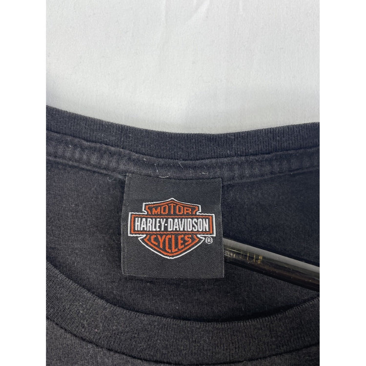 Womens Harley Davidson Genuine Motorcycle Basic Black Tee Slim Fit Size S
