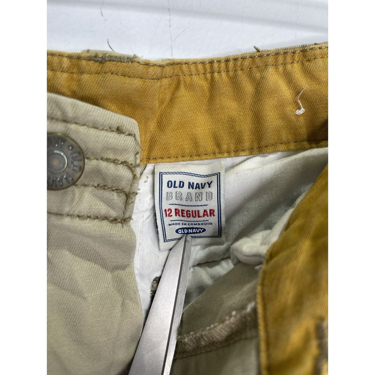 Women’s Size Old Navy Brand Khaki Multi-Pocket Cargo Pants Sz 12 Regular