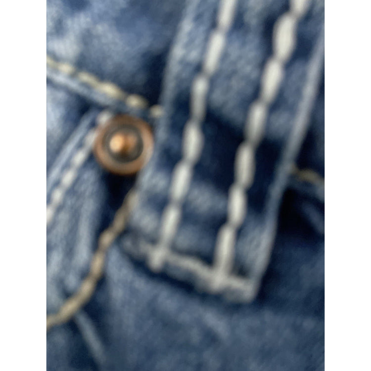 Mens Rock&Roll Cowboy Denim Loose Fit Blue Jeans Size 33x36