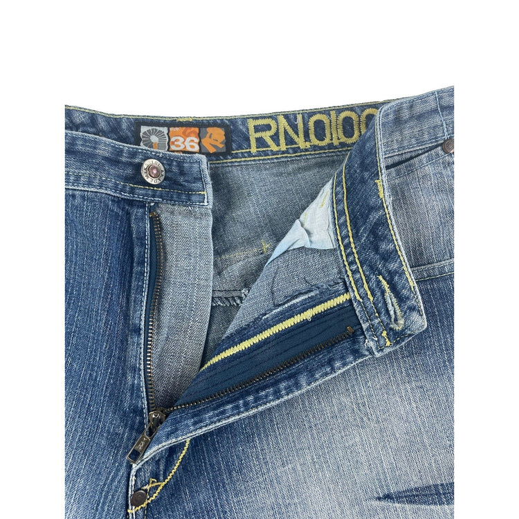Mens Vintage Akademiks Faded Blue Denim Jeans Size 36