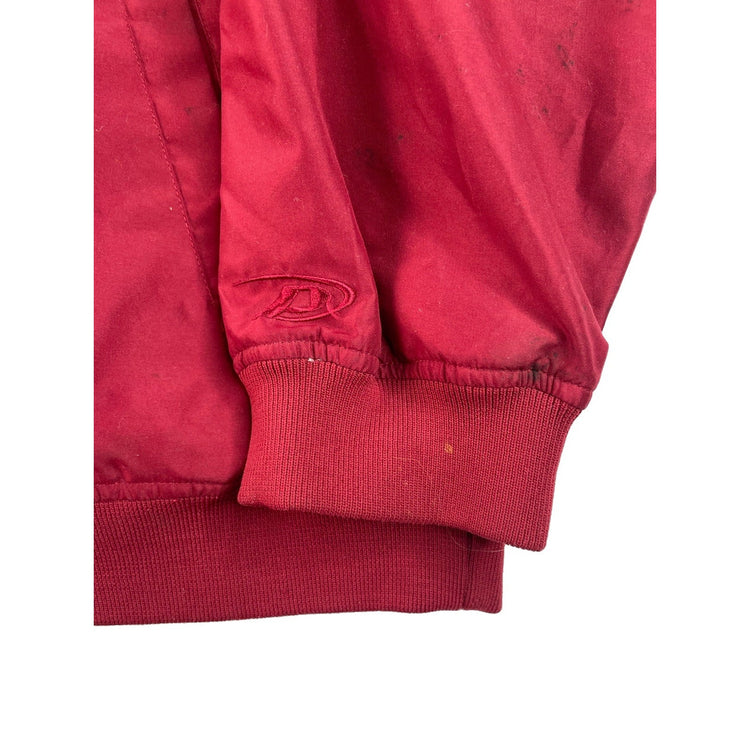 Mens Oklahoma Sooners V-Neck Pullover Windbreaker Jacket Red Size XL