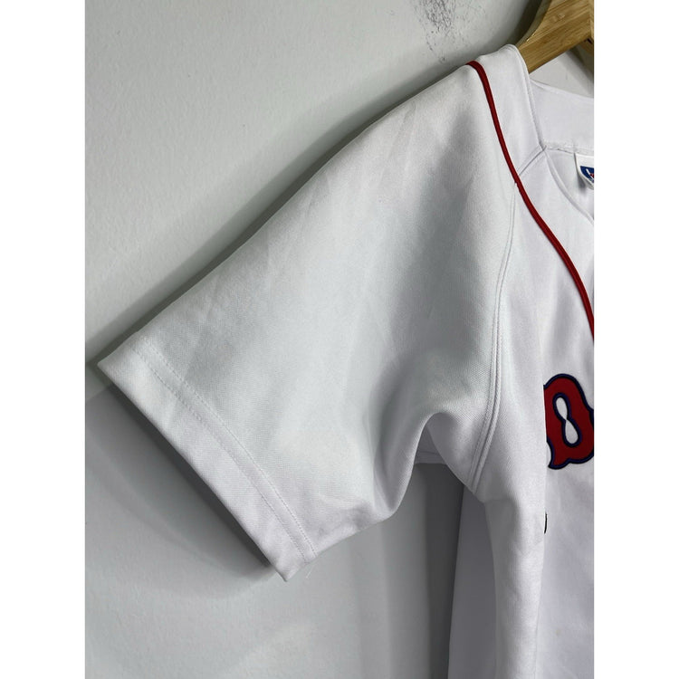 Youth Boston Red Sox Button Up Jersey Russel Athletics Sz 10/12
