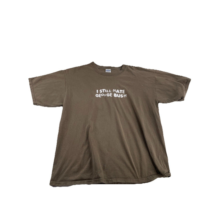 Mens Brown Xl Tee “I Still Hate George Bush”