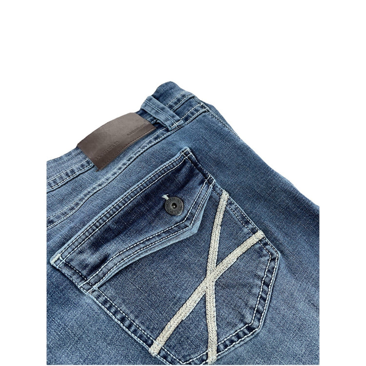 Men’s TK AXEL Slim Boot Blue Denim Jeans Size 40x30