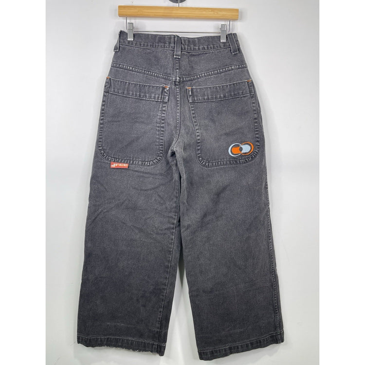 VTG Y2K Women’s Dark Denim JNCO 26’ Double Barrel Embroidered Jeans Sz 11