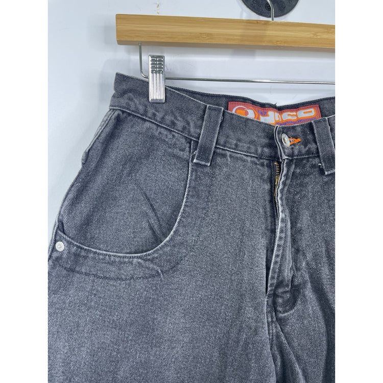 VTG Y2K Women’s Dark Denim JNCO 26’ Double Barrel Embroidered Jeans Sz 11