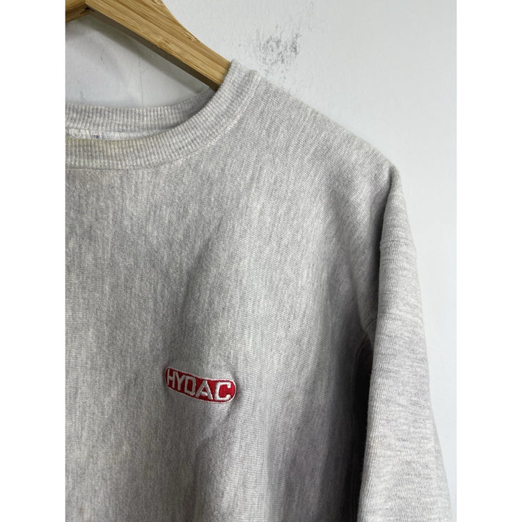 Men’s Gray Reverse Weave Champion Tag HYDAC Sweatshirt Sz 2XL
