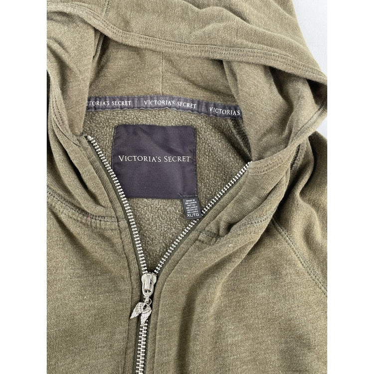 Womens Victoria Secret Military Green Full Zip Jacket Size XL