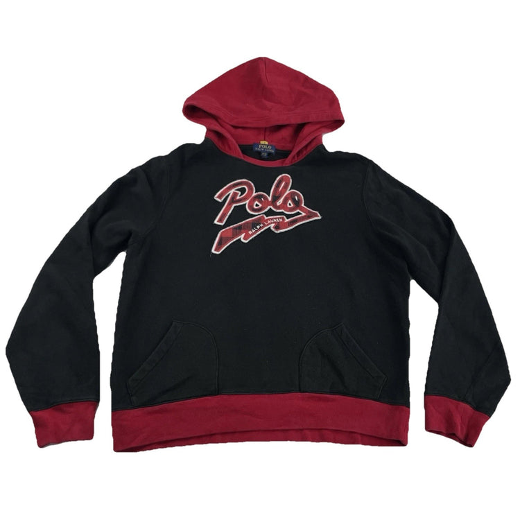 Kids Polo Ralph Lauren Size XL Black & Red ‘Polo’ Hoodie
