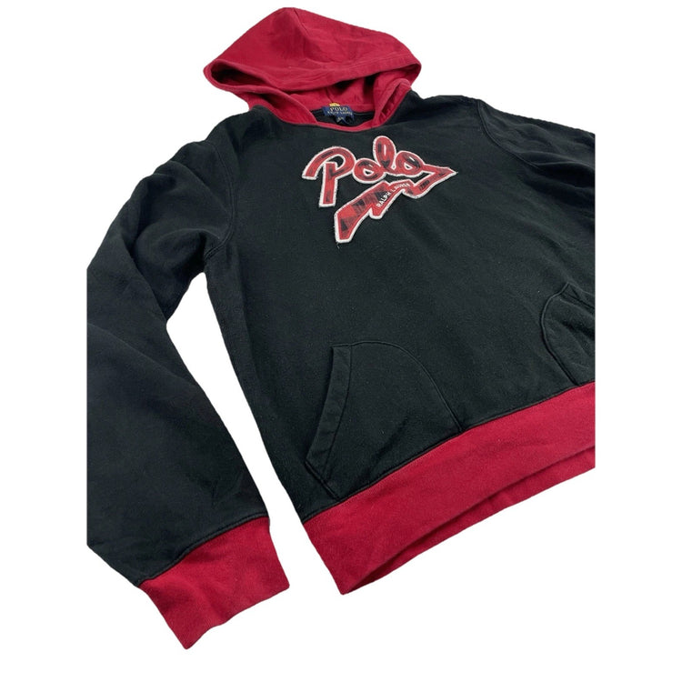 Kids Polo Ralph Lauren Size XL Black & Red ‘Polo’ Hoodie