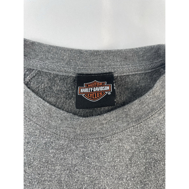 Mens Harley Davidson Gray Cotton Blend Pullover Sweatshirt