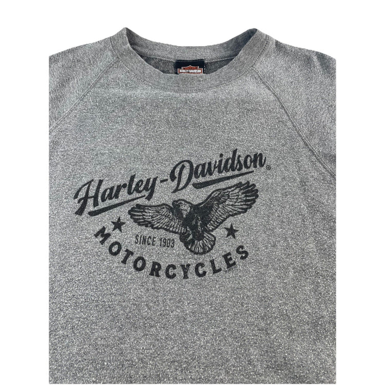 Mens Harley Davidson Gray Cotton Blend Pullover Sweatshirt