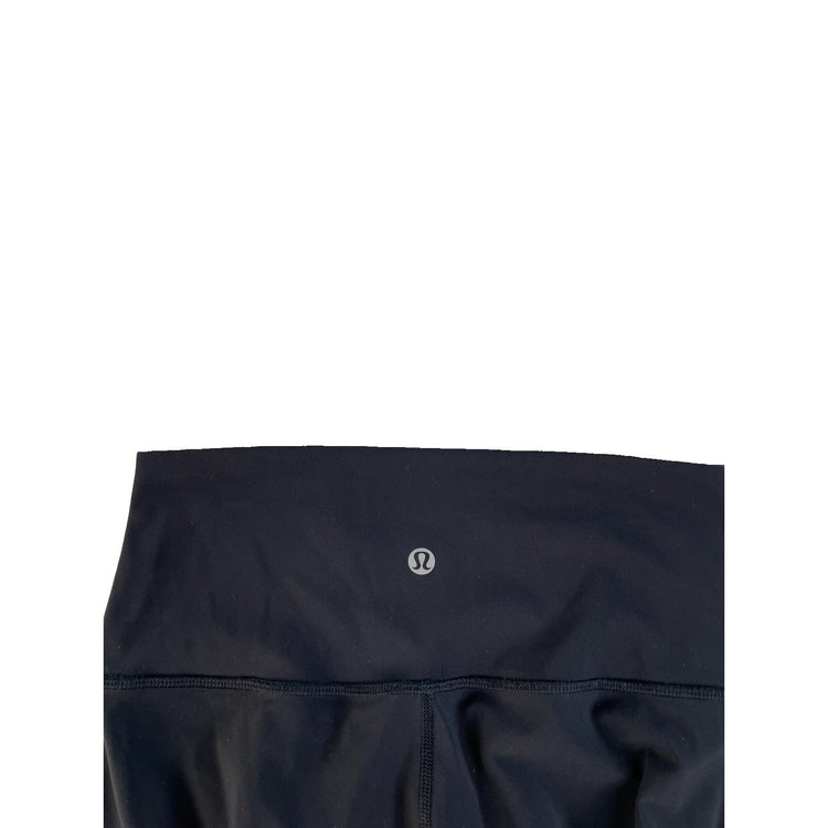 Womens Lululemon Solid Black Mid-Rise Ankle Leggings Size 4