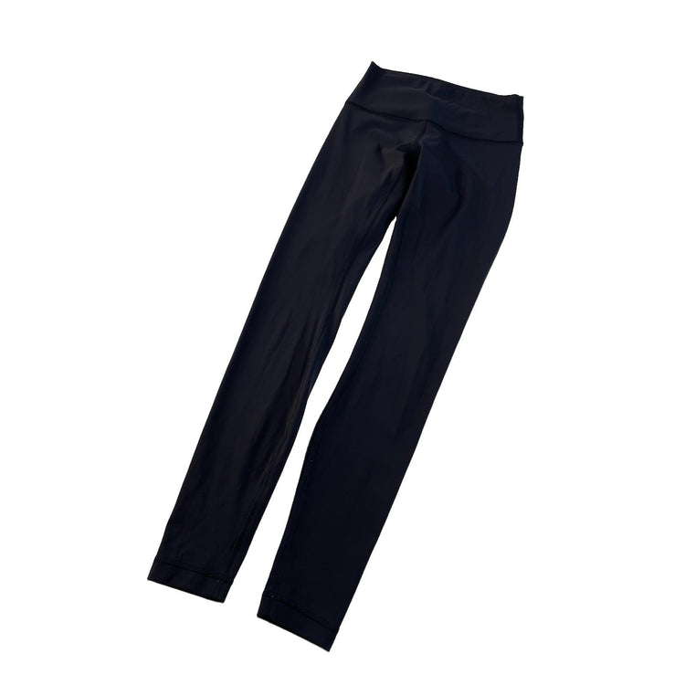 Womens Lululemon Solid Black Mid-Rise Ankle Leggings Size 4