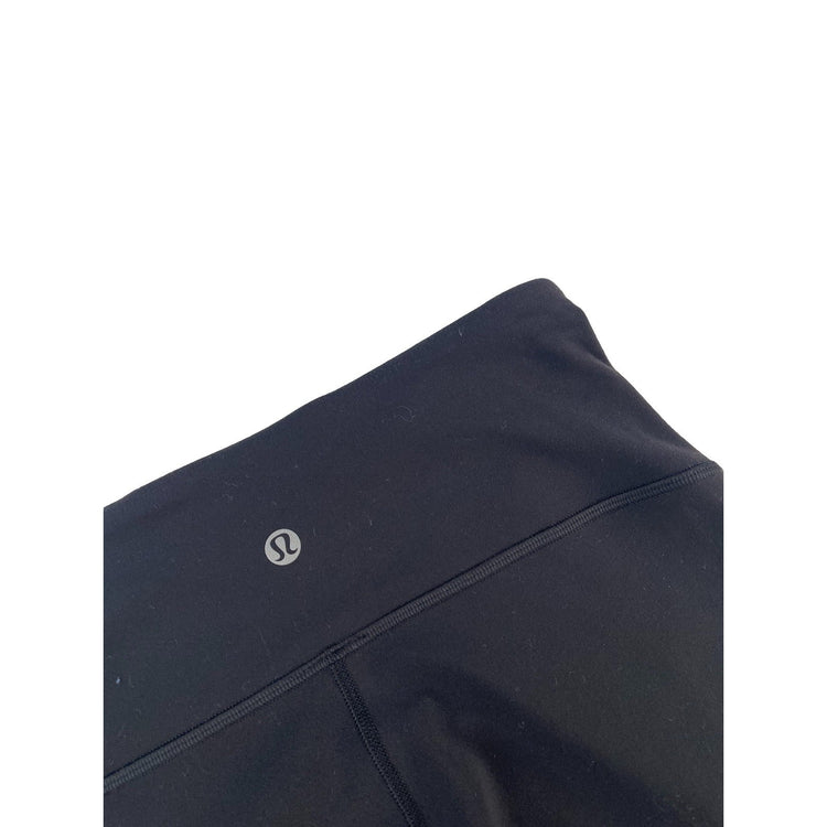 Womens Lululemon Black High Rise Split Hem Flared Wide Leg Yoga Pants Size 6