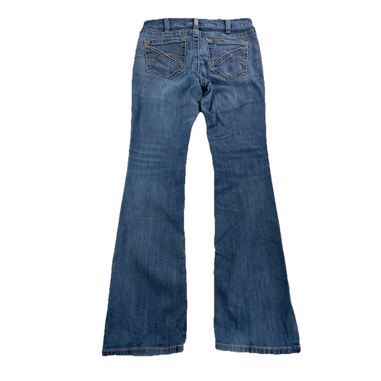 Women’s Ariat REAL DENIM Slim Mid Rise Bootcut Light Wash Blue Jeans Size 31r