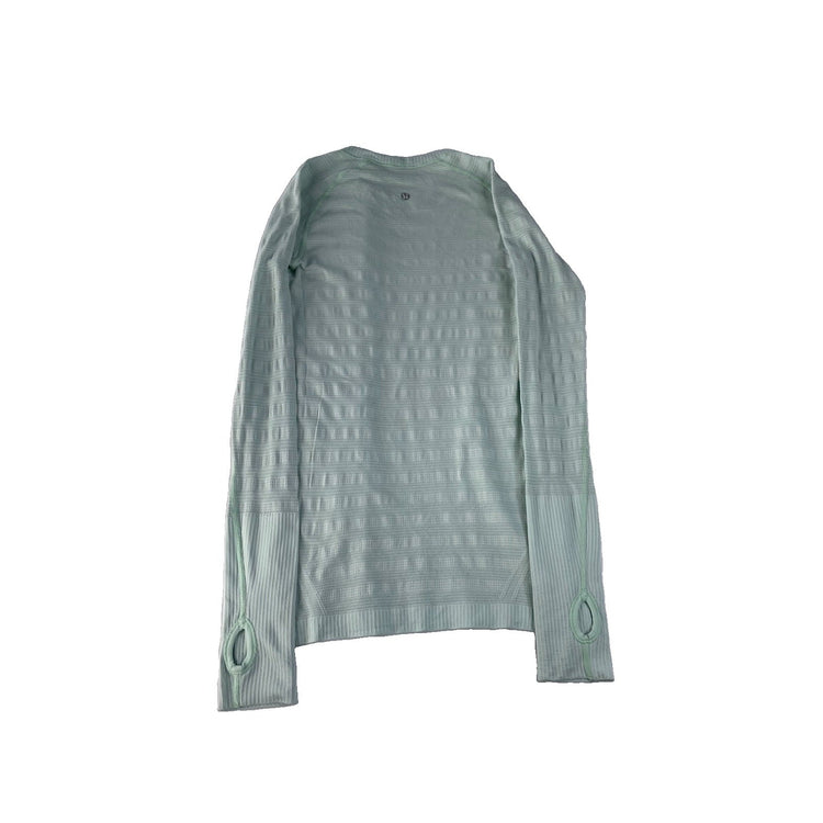 Womens Lululemon Mint Green Long Sleeve Shirt Size 6