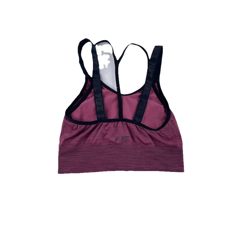 Womens Victoria Secret Striped Burgundy Bralette Size S
