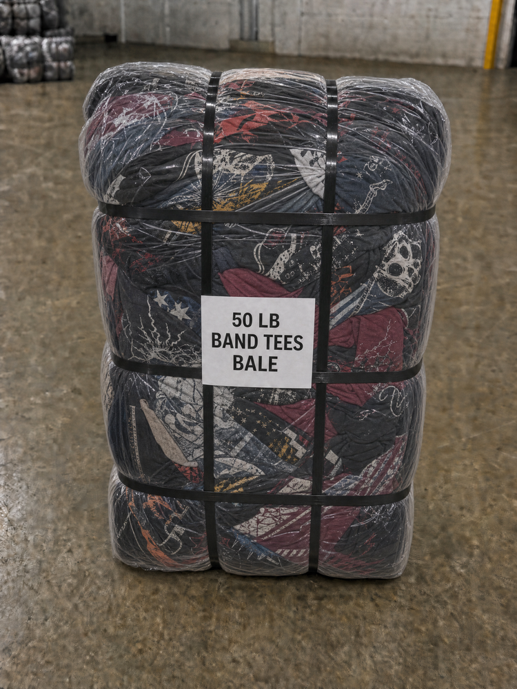 50 LB Modern Band Tees Bale