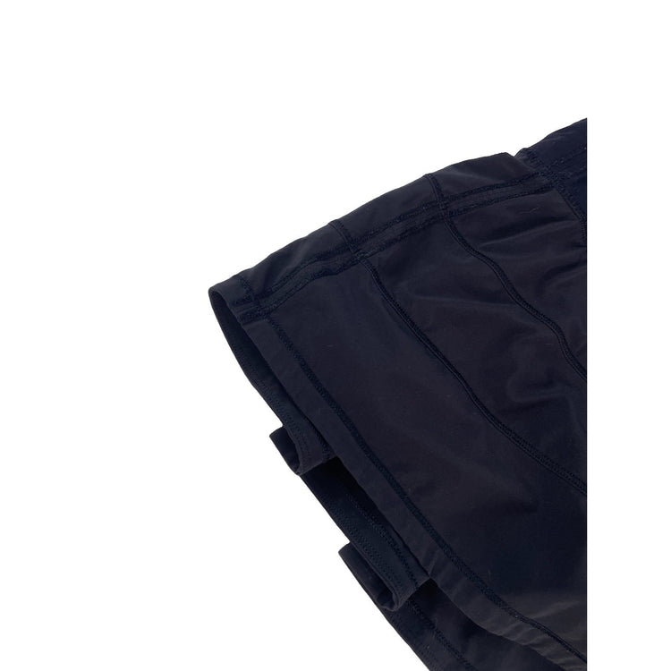 Womens Lululemon Black Tiered Pleated Pace Rival Tennis Running Skirt Size 0
