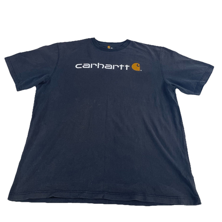 Mens Carhartt Basic Logo Solid Black Tee Size 2Xl
