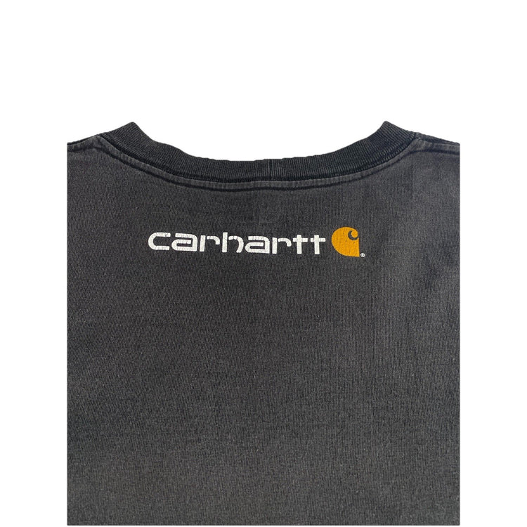 Mens Carhartt Basic Logo Solid Black Tee Size 2Xl