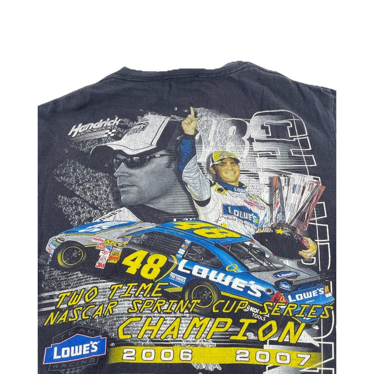 Vintage Jimmie Johnson NASCAR Tee 2006 2007 Champion Chase Authentics Size S