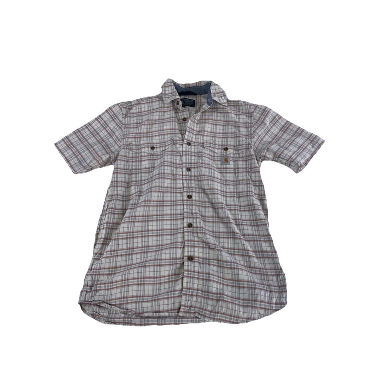 Mens Carhartt Classic Multicolor Plaid Button-Up Shirt Size M