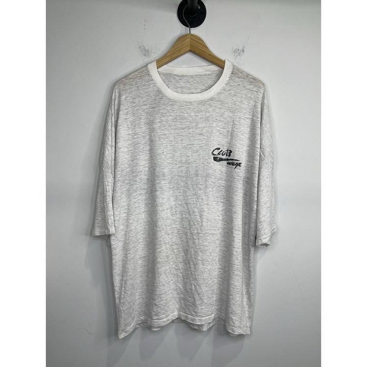 Men’s Vintage Gray Lightweight Club Wear Short Sleeve T Shirt Sz XL