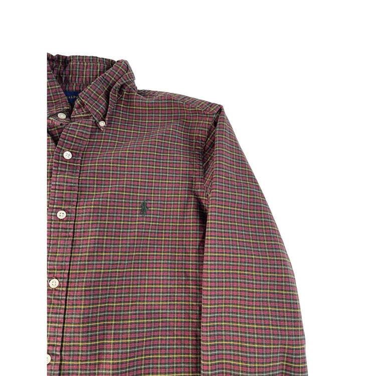 Mens Polo Ralph Lauren Red Plaid Button Down Shirt Size Small