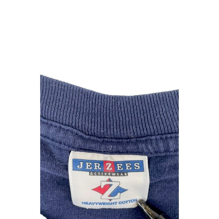 Mens Vintage Jerzees Texas A&M University Navy Blue Tee Size S