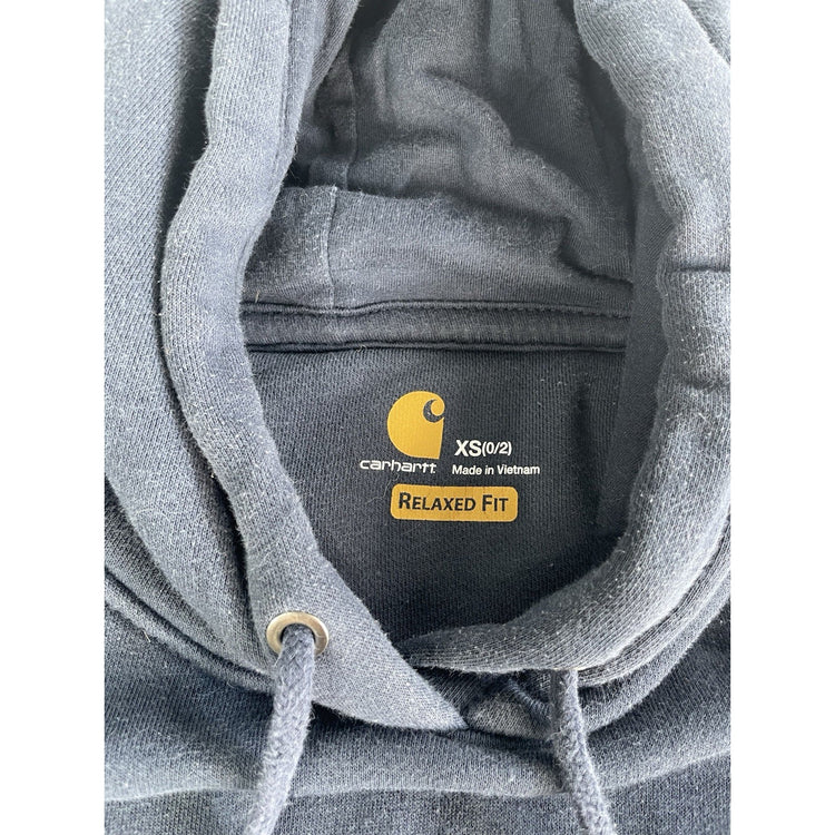 Mens Carhartt Relaxed Fit Mid weight Pullover Hoodie Slate Blue Size XS