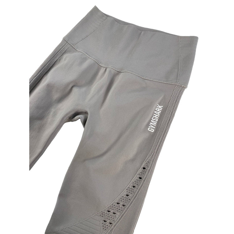 Womens Gymshark Light Gray Energy Seamless Leggings Size Small