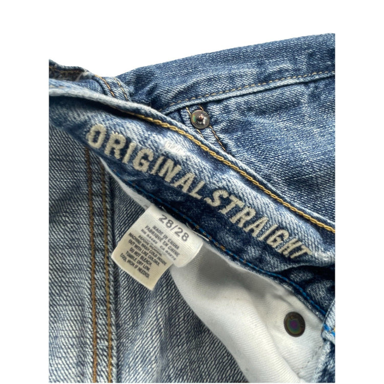 Mens American Eagle Regular Straight Denim Blue Jeans Size 28x28