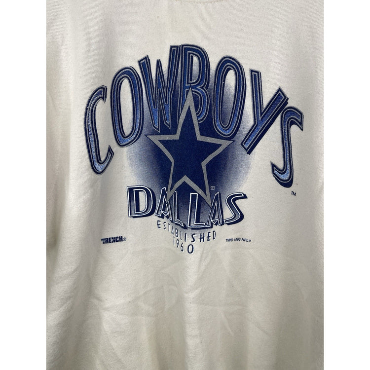 VINTAGE 1993 Dallas Cowboys Sweatshirt Mens XL Gray Pullover Crewneck Great Cond
