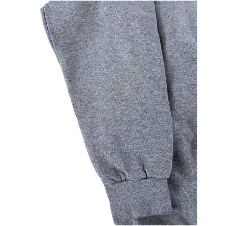 Mens Vintage Nike Athletics Gray Knitted Logo Crewneck Sweatshirt Size Xl
