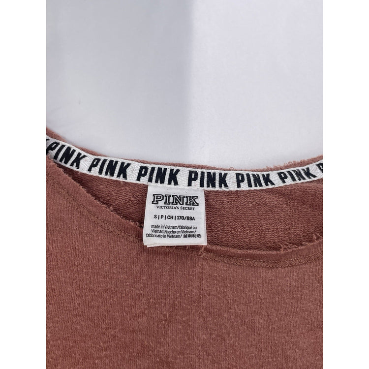 Womens Victoria Secret Light Maroon Long Sleeve Sweatshirt Size S/P